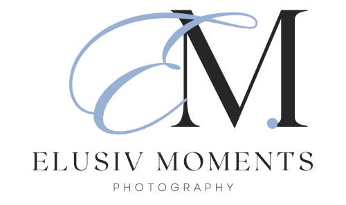 Elusiv moments logotipas fotografavimo paslaugų internetinei svetainei